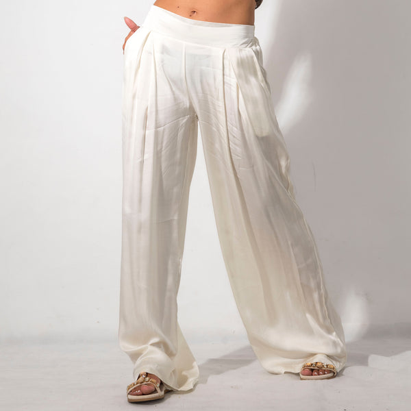 2165588 - Pantalone Palazzo In Raso