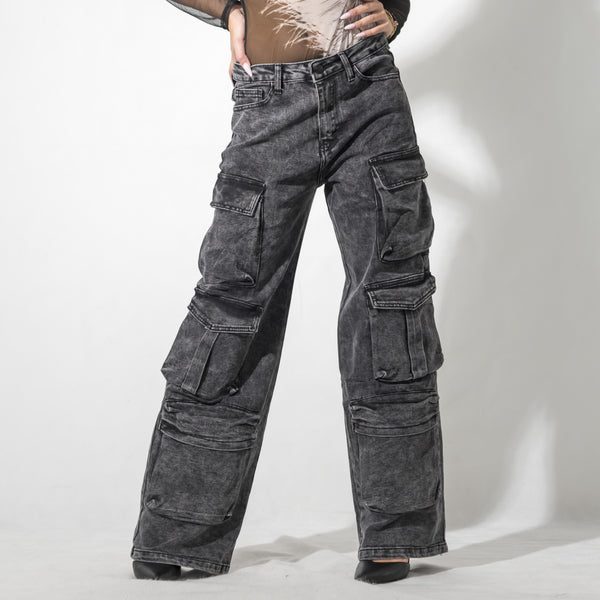 HLF31570 - Jeans Baggy Multitasche