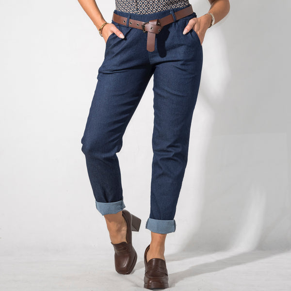 3333740 - Jeans Con Vita Elastica E Cinta