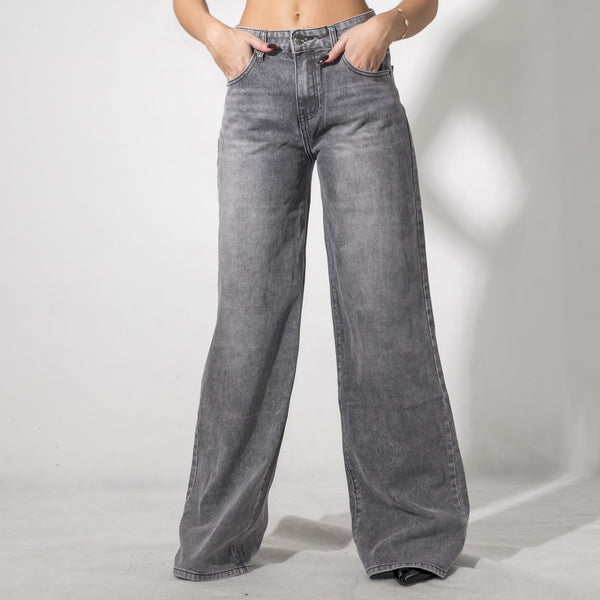 40T268 - Jeans A Palazzo Colorato