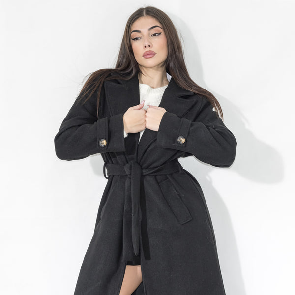 215553V - Cappotto Lungo Con Cinta